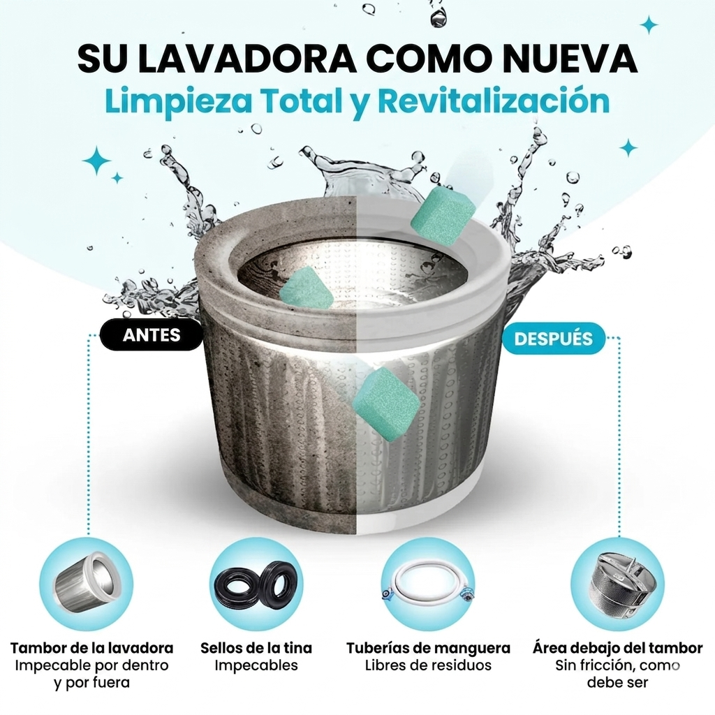 FurfreeWash Pro - Limpieza profunda para lavadoras con mascotas